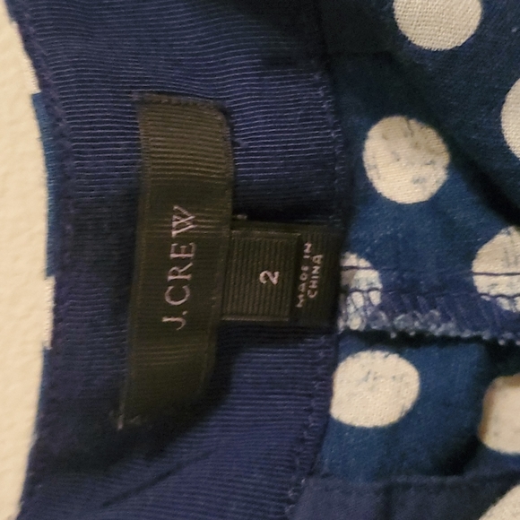 Jcrew brand navy blue and white polka dot shorts - Picture 3 of 4